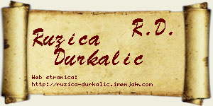 Ružica Durkalić vizit kartica